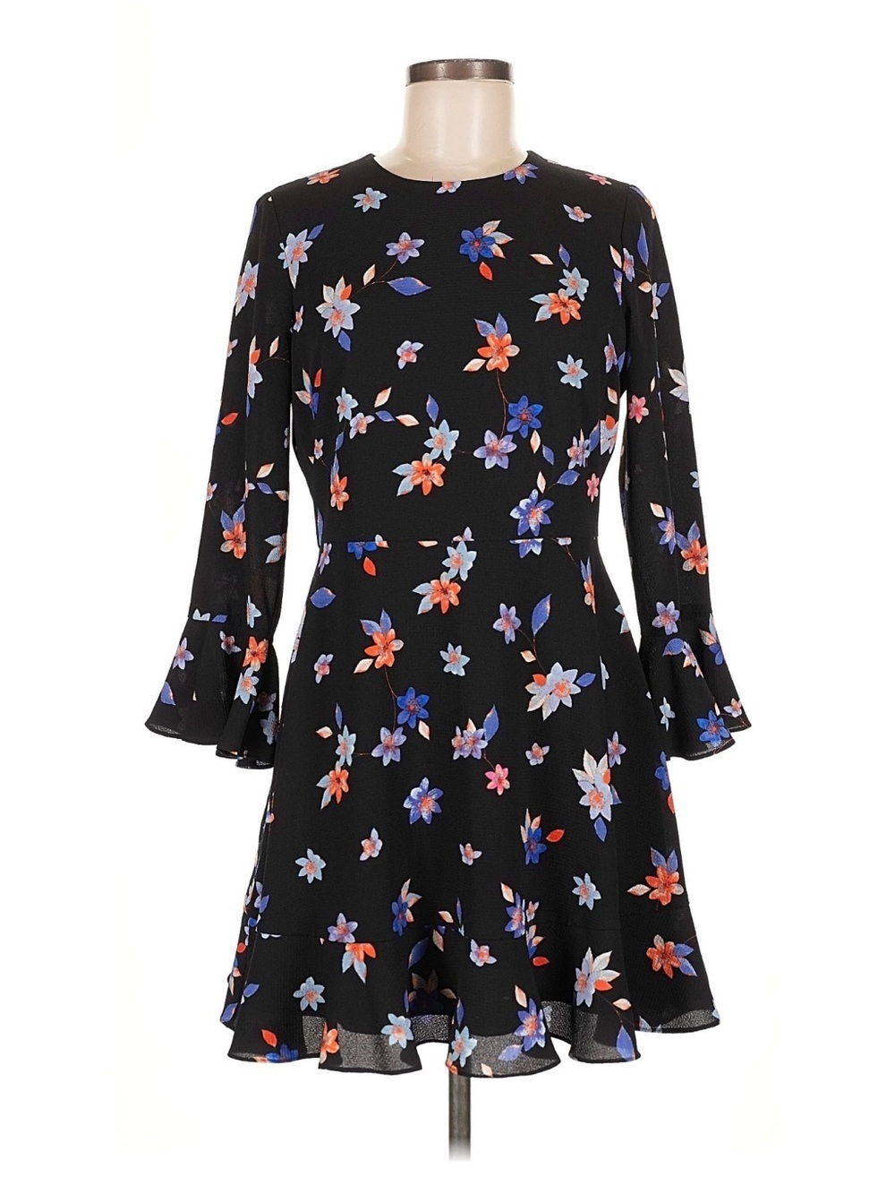 Eliza J Floral Flare Cuff Dress 4P - Picture 3 of 7